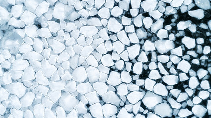 Wall Mural - Bright ice texture broken into pieces of different shapes and sizes	