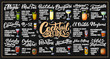 © Artlana - Lettering set of cocktails recipes. Template for card banner and poster for bar menu and restaurant