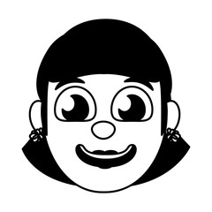 Sticker - smiling woman face