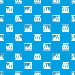 Poster - Bass drum pattern vector seamless blue repeat for any use