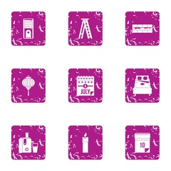 Poster - Autonomy icons set. Grunge set of 9 autonomy vector icons for web isolated on white background