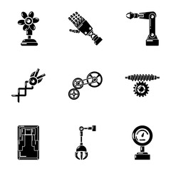 Poster - Cyber mechanician icons set. Simple set of 9 cyber mechanician vector icons for web isolated on white background
