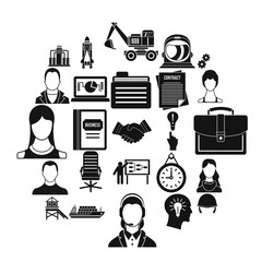 Poster - Massive case icons set. Simple set of 25 massive case vector icons for web isolated on white background