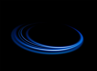 Wall Mural - Round blue light twisted, Suitable for product advertising, product design, and other