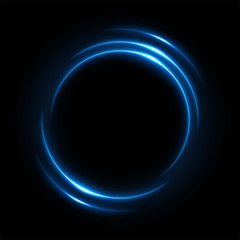 Wall Mural - Round blue light twisted, Suitable for product advertising, product design, and other. Vector Illustration