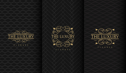 set of luxury logo