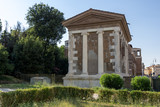Fototapeta Paryż - Ruins of Temple of Portunus  in city of Rome, Italy
