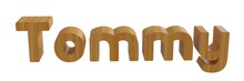 Tommy In 3d Name With Wooden Texture