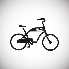 Poster - Bicycle icon on white background for graphic and web design, Modern simple vector sign. Internet concept. Trendy symbol for website design web button or mobile app