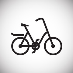 Poster - Bicycle icon on white background for graphic and web design, Modern simple vector sign. Internet concept. Trendy symbol for website design web button or mobile app