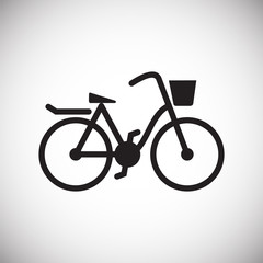 Poster - Bicycle icon on white background for graphic and web design, Modern simple vector sign. Internet concept. Trendy symbol for website design web button or mobile app