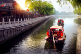 China traditional tourist boats on Beijing