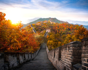 Chinese Great wall in Autumn