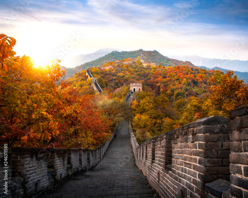 Plakat Chiński Wielki Mur jesienią