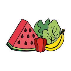 Poster - fresh fruits and vegetables