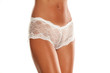 © vladimirfloyd - White lace panties on slim young woman on white background