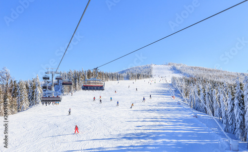 Fotomural Ski slope from summit of Male Skrzyczne to Skrzyczenska Hala