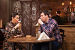 © DC Studio - Couple in love on date drinking beer and having a good time. Beautiful couple.