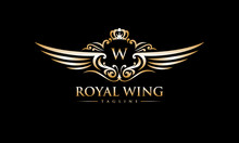 Elegant Royal Wing Logo Vector