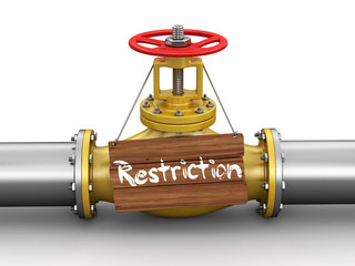 Poster - Pipeline with Restriction. Image with clipping path