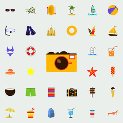 Aufkleber - camera flat icon. colored Summer icons universal set for web and mobile