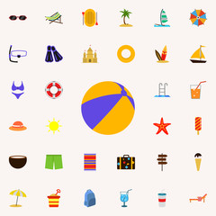 Poster - beach ball flat icon. colored Summer icons universal set for web and mobile