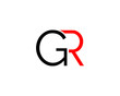 Initial Letter GR Logo Template Design