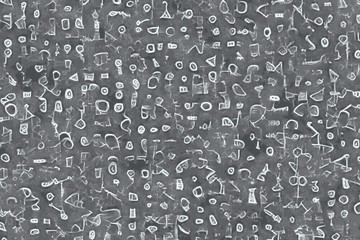 Glyphs or hieroglyphs background with cryptic mathematical symbols