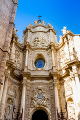 The iron doors of the Saint Mary's Cathedral in Valencia, Spain.