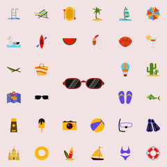 Aufkleber - sunglasses flat icon. colored Summer icons universal set for web and mobile