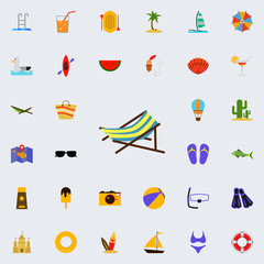 Poster - beach table flat icon. colored Summer icons universal set for web and mobile