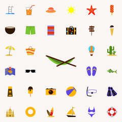 Poster - chaise-longue flat icon. colored Summer icons universal set for web and mobile
