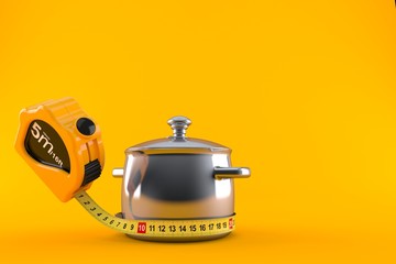 Canvas Print - Kitchen pot with measuring tape