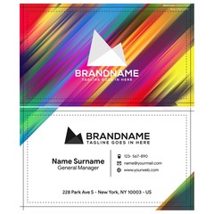 Vector modern creative and clean business card template, polygon background, flyer design, name card template. Corporate identity with abstract illustration. Vector company style for brandbook