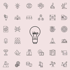 Aufkleber - idea icon. Startup icons universal set for web and mobile