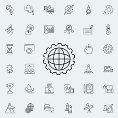 Aufkleber - world mechanism icon. Startup icons universal set for web and mobile