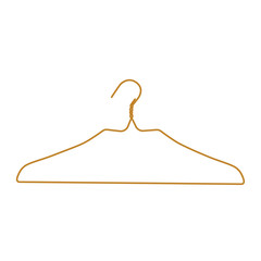 Wall Mural - Metal wire hanger, clothes hangers on a white background.