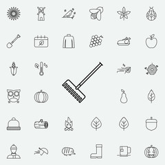 Poster - rake   icon. autumn icons universal set for web and mobile