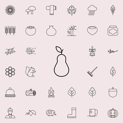 Aufkleber - pear icon. autumn icons universal set for web and mobile