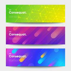 Poster - Modern deisgn banners set. Creative shapes composition. Eps10 vector.