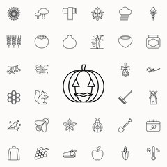 Poster - pumpkin icon. autumn icons universal set for web and mobile