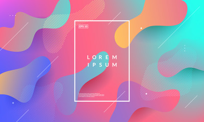Poster - modern geometric background. fluid shapes composition. eps10 vector.