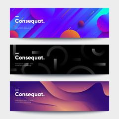 Poster - modern deisgn banners set. creative shapes composition. eps10 vector.