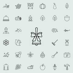 Poster - bell icon. autumn icons universal set for web and mobile