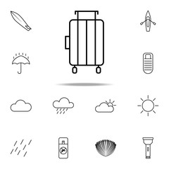Poster - suitcase icon. Camping icons universal set for web and mobile