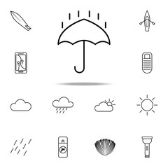 Poster - umbrella icon. Camping icons universal set for web and mobile