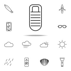 Poster - sleeping bag icon. Camping icons universal set for web and mobile