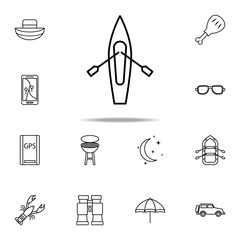 Aufkleber - kayak icon. Camping icons universal set for web and mobile