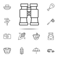 Poster - binoculars icon. Camping icons universal set for web and mobile