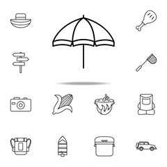 Poster - chaise-longue icon. Camping icons universal set for web and mobile